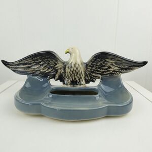 Mens Valet Wallet Caddy Ceramic Eagle Americana Vintage